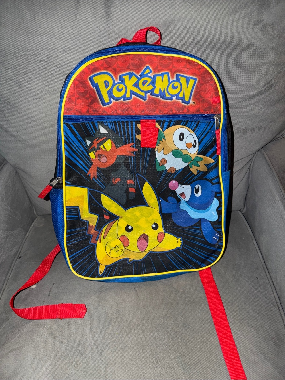 Pokemon Kids Backpack - Blue, Red, Yellow